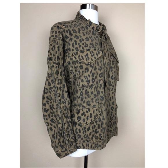 FRAME Cheetah Print Service Cargo Jacket M - Picture 4 of 6